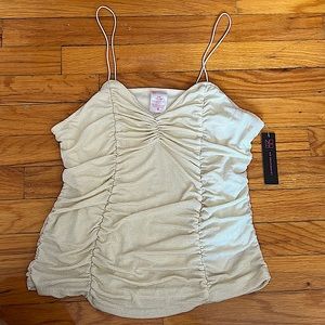 No Boundaries NOBO Rushed shine Top Cream New with tags Cute